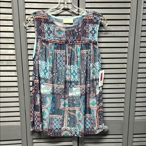 NWT Bobbie Brooks Multicolor Sleeveless Top size S